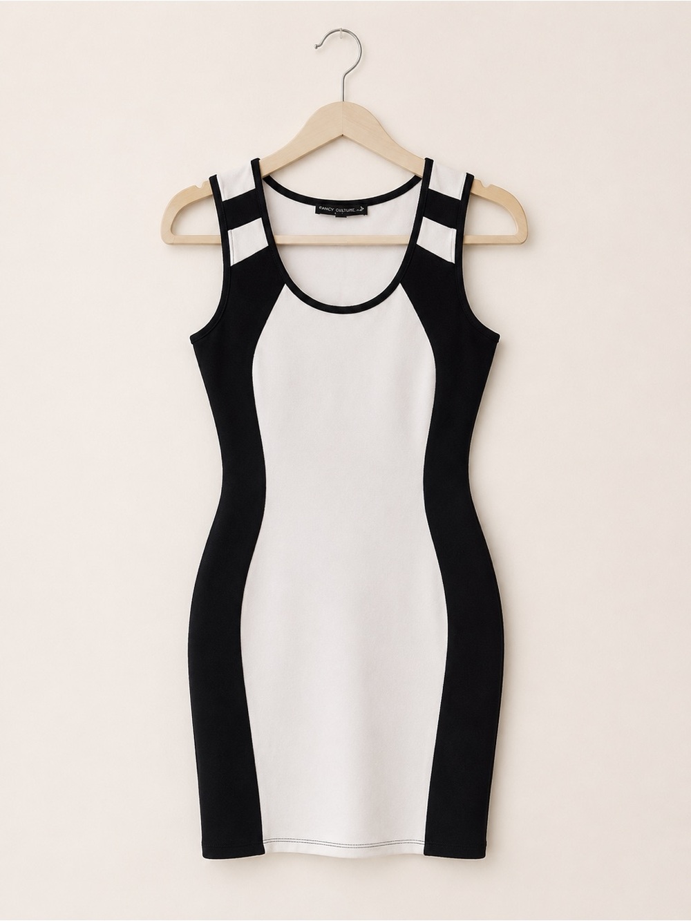 Candy Couture Colorblock Sheath Dress | Black & White | Size Medium